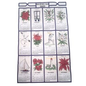 Ulster Weavers 1999 Bermuda Tea Towel Vintage Cottagecore Kitchen Decor Cloth